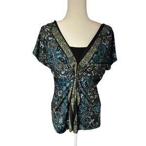 Y2K Boho Wrap-like Top Small Notations 2000s